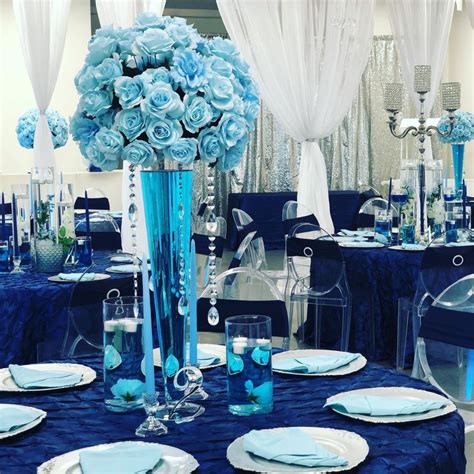 blue theme birthday decoration|50 shades of blue party.